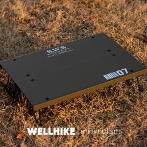Extremely portable camping table, for use in tents，Folding Beach Table Aluminum Portable Camping Table Ultralight, Black